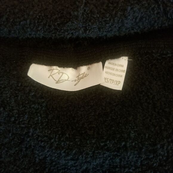 SWEATER SALE 3/$30 RD Style Black Cardigan W/Pockets Sz XS - Picture 4 of 6